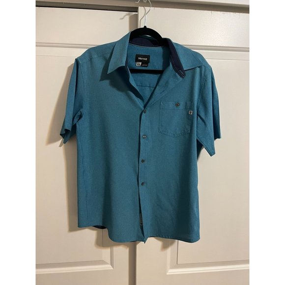 Marmot Short Sleeve Button Up‎ Shirt - Size M - Picture 1 of 3